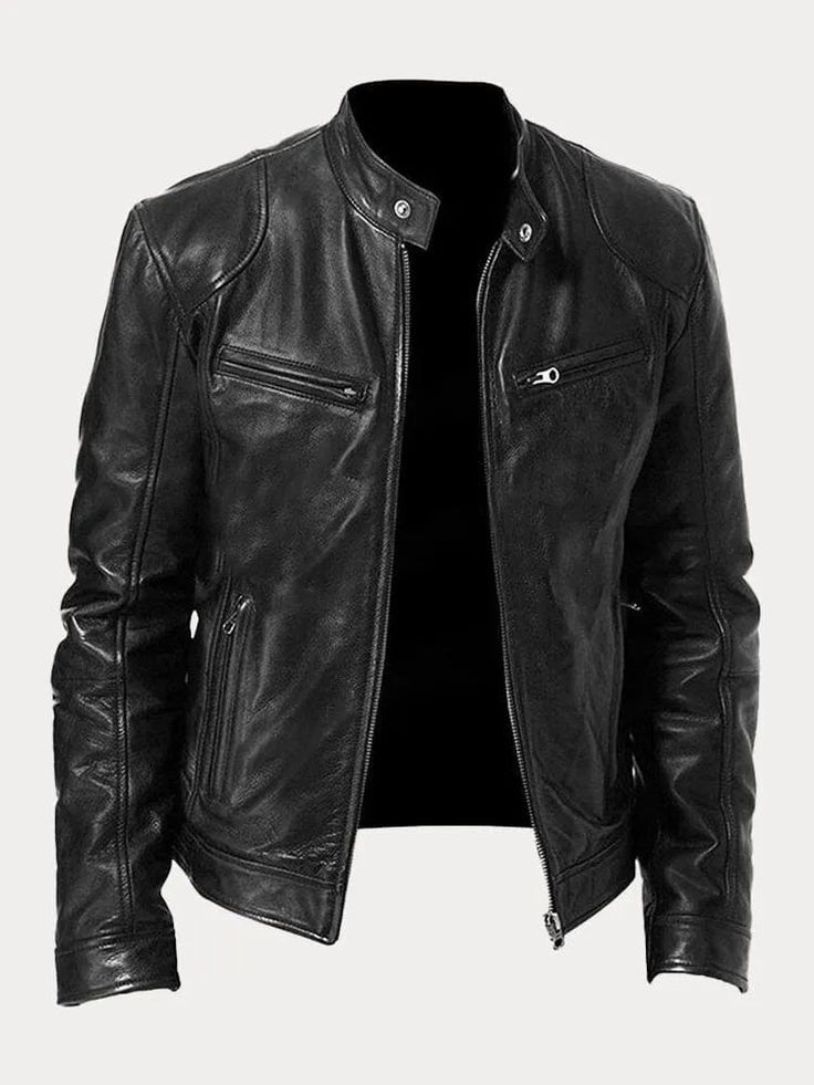 Men's Black Leather Jacket